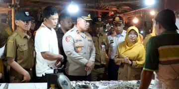 Bupati Pandeglang Raden Dewi Setiani Pantau Harga Bahan Pokok Di Pasar Badak